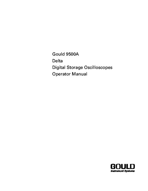 Read Gould Oscilloscope User Guide 