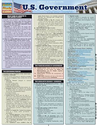 government quick study guide