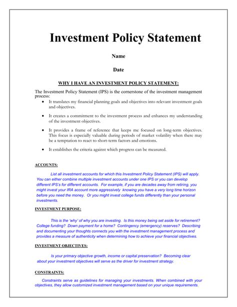 Download Government Employees Pension Fund Investment Policy Statement 