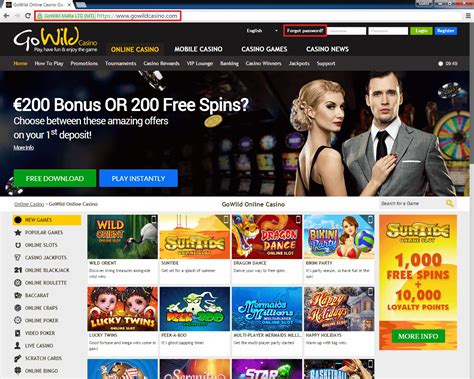 gowild online casino login