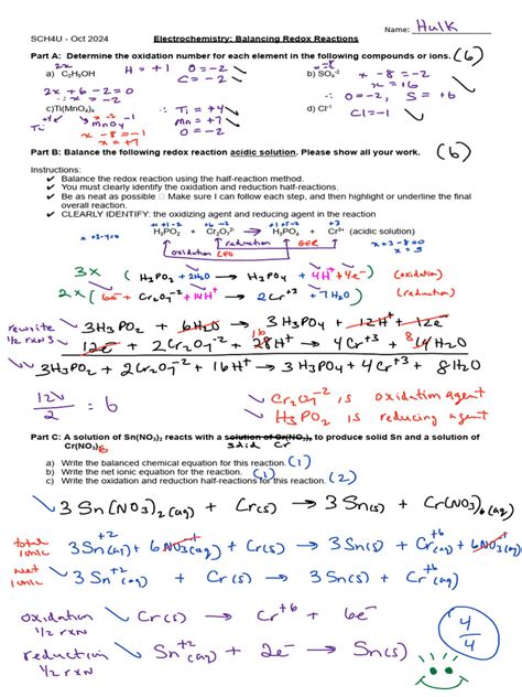 Gpb Chemistry Answer Key Oxidation Number