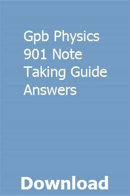 Gpb Note Taking Guide Answers 903