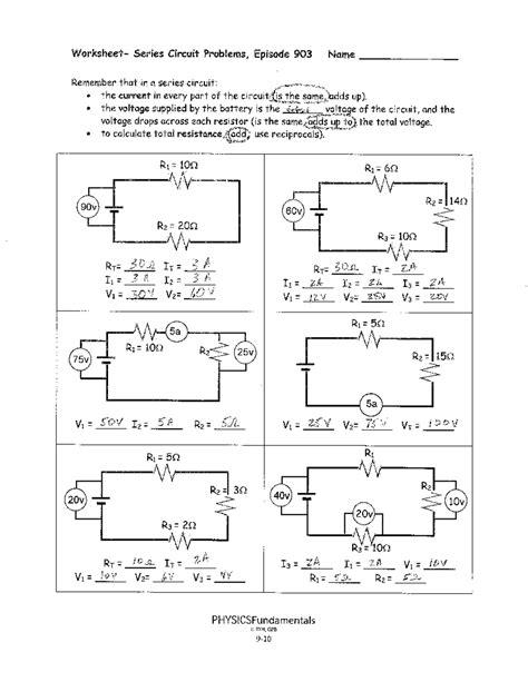gpb physics 904 parallel circuits answers thcy