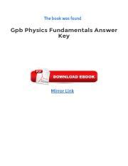 gpb physics answers