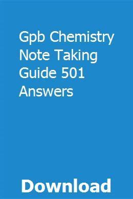 Download Gpb Chemistry Note Taking Guide Answer Key 