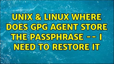 gpg agent - gpg - gpg-preset-passphrase installation - Unix