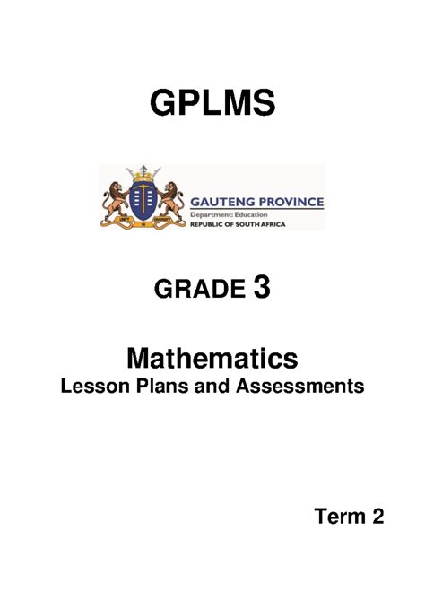 Gplms Lesson Plans