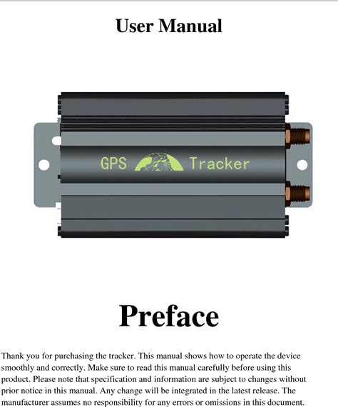 Full Download Gps 103 Tracker User Manual 