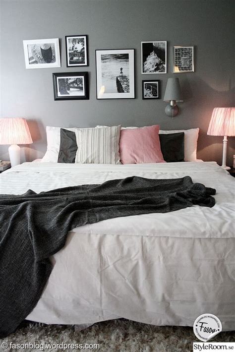 gråa väggar sovrum