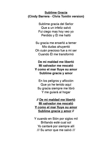 Gracia Sublime Letra