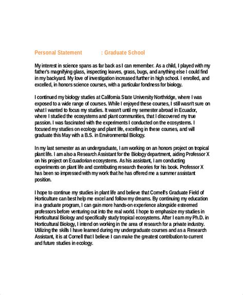 Grad School Personal Statement Examples Nursing