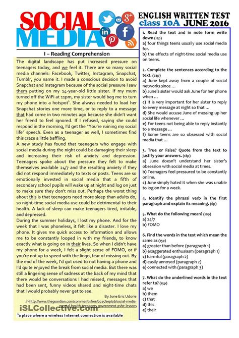 Grade 10 English Comprehension Worksheets 10th Grade English Worksheet - 10th Grade English Worksheet