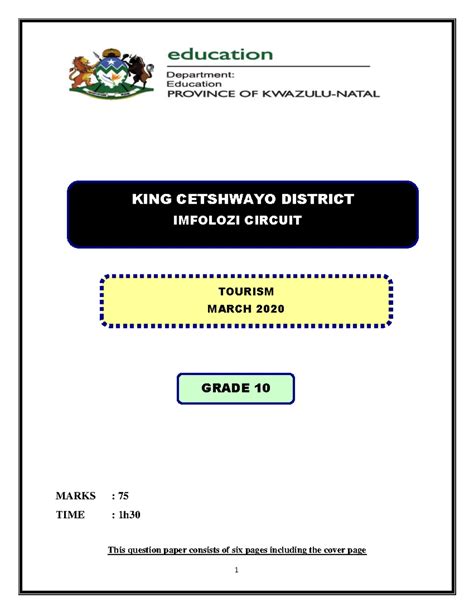 Grade 10 Final Exam Question Papers Economics