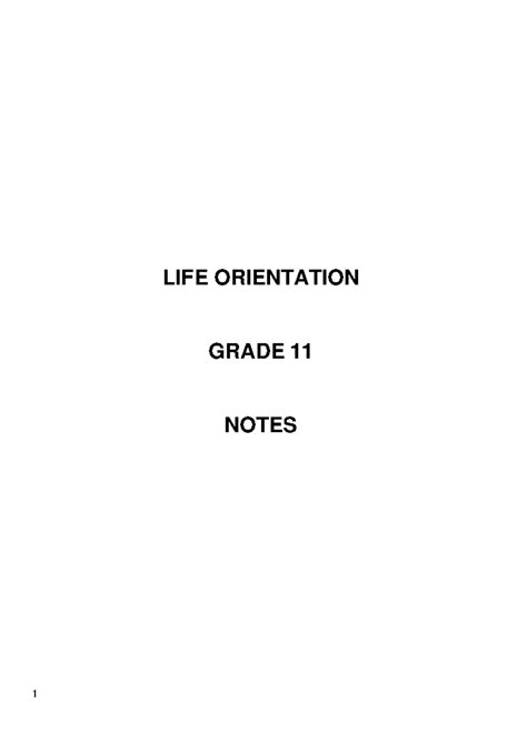 Grade 12 Life Orientation Practice