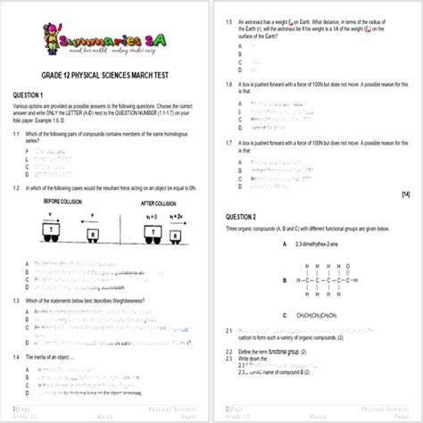 Grade 12 Physical Science Question Papers