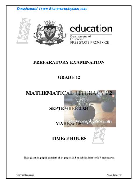 Grade 12 September Maths Memorum Paper 1