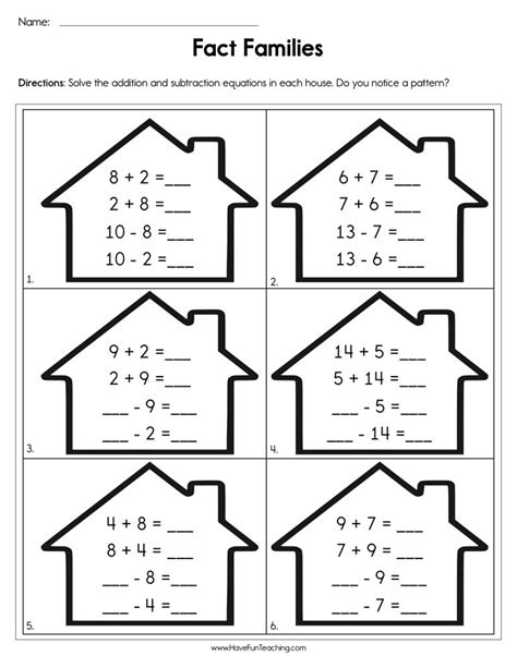 Grade 2 Fact Families Worksheets Kiddy Math Fact Family Worksheet Grade 2 - Fact Family Worksheet Grade 2