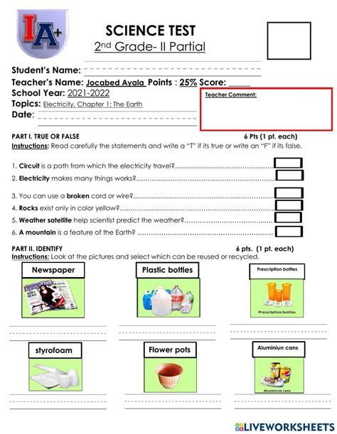 Grade 2 Science Test Papers