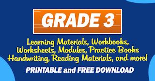 Grade 3 Free Learning Materials And More Deped Practice Book Grade 3 - Practice Book Grade 3