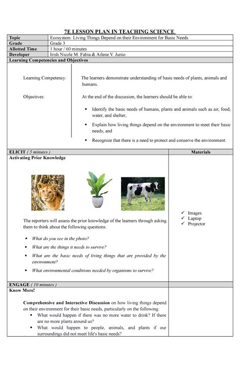 Grade 3 General Science Lesson Plan Life In Space Science Lesson Plans - Space Science Lesson Plans