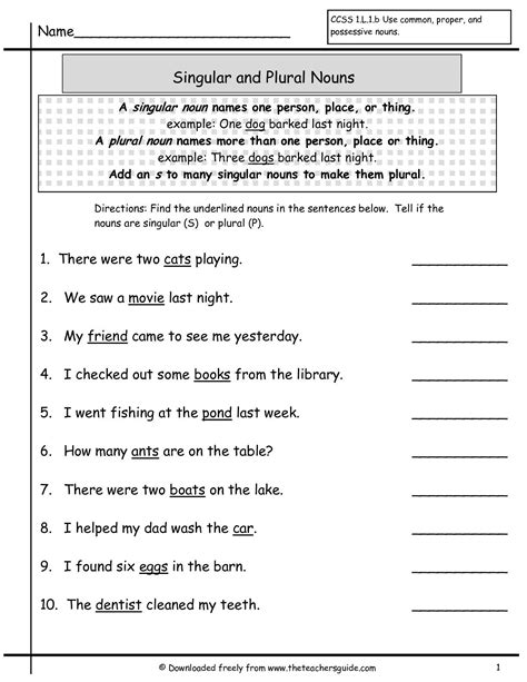 Grade 3 Grammar Nouns Worksheet   3rd Grade Grammar Worksheets Tutoring Hour - Grade 3 Grammar Nouns Worksheet