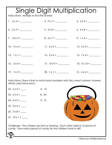 Grade 3 Halloween Multiplication Worksheets Halloween Math Worksheets Grade 3 - Halloween Math Worksheets Grade 3
