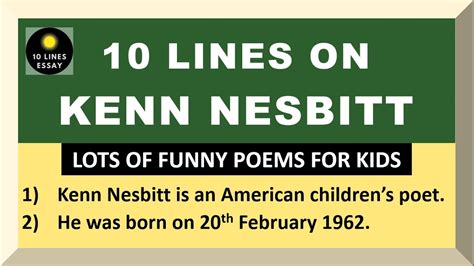 Grade 3 Kenn Nesbitt X27 S Poetry4kids Com Poetry For 3rd Graders - Poetry For 3rd Graders