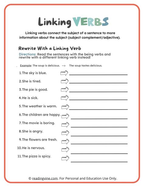 Grade 3 Linking Verbs Worksheets Your Home Teacher Linking Verbs Worksheet With Answers - Linking Verbs Worksheet With Answers