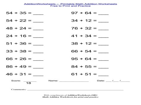 Grade 3 Math Worksheets Horizontal Addition Setting Worksheet Grade 3 - Setting Worksheet Grade 3