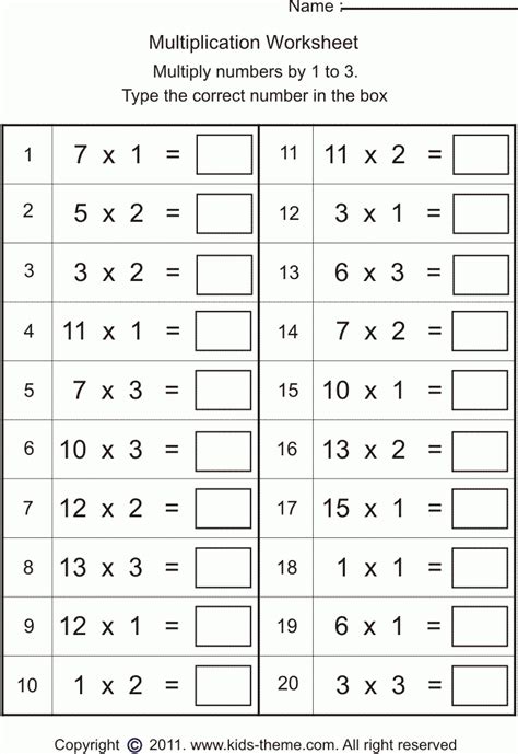 Grade 3 Math Worksheets Horizontal Multiplication 3 Grade Multiplication Worksheet - 3 Grade Multiplication Worksheet