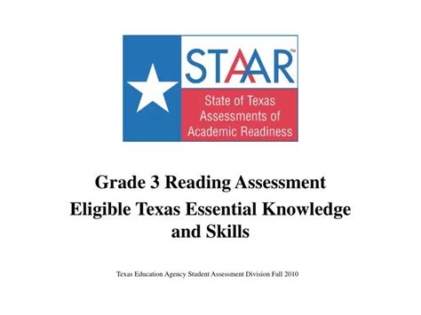 Grade 3 Reading Assessment Eligible Texas Essential Knowledge Elar Teks 3rd Grade - Elar Teks 3rd Grade