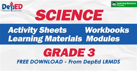 Grade 3 Science Learning Materials From Lrmds Free Science Textbook Grade 3 - Science Textbook Grade 3
