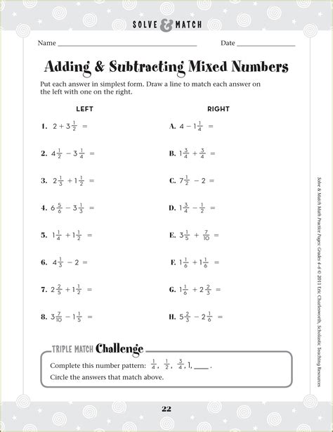 Grade 3 Worksheets Subtracting Mixed Numbers With Like Mixed Number Worksheet 3rd Grade - Mixed Number Worksheet 3rd Grade