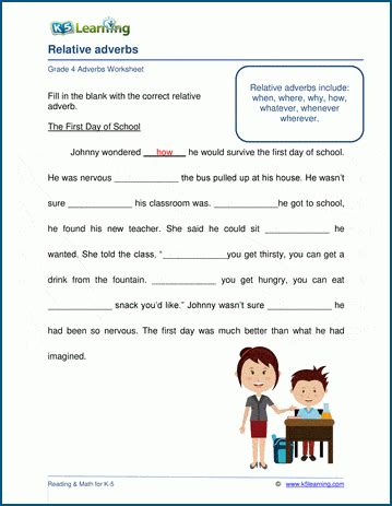 Grade 4 Adjectives And Adverbs Worksheets K5 Learning Adjectives Exercises For Grade 4 - Adjectives Exercises For Grade 4