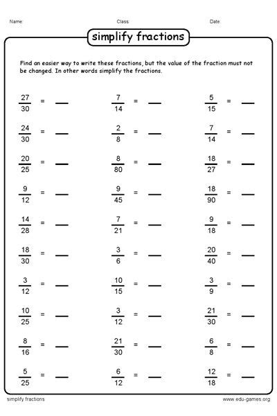 Grade 4 Algebra Proportion Simplifyng Fraction 6th Grade Worksheet - Simplifyng Fraction 6th Grade Worksheet