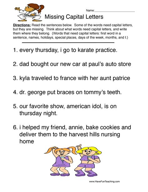 Grade 4 Capitalization Games And Worksheets Ezschool Com Capitalization Worksheet Grade 4 - Capitalization Worksheet Grade 4