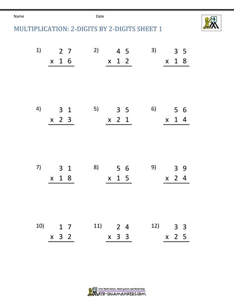 Grade 4 Math   Grade 4 Multiplication Worksheets K5 Learning - Grade 4 Math
