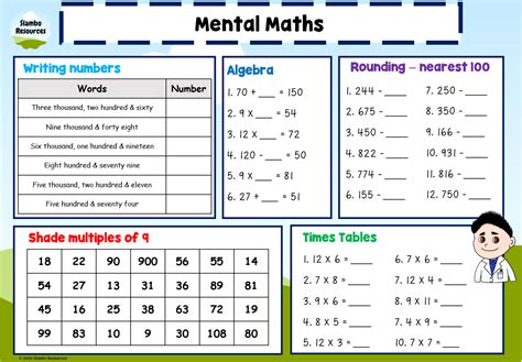 Grade 4 Mental Maths Worksheets Free Printables Math Mental Math Worksheets Grade 4 - Mental Math Worksheets Grade 4