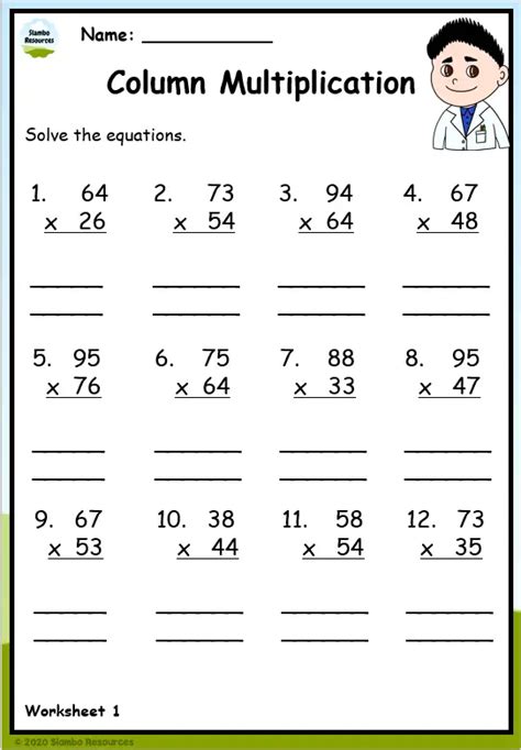 Grade 4 Multiplication Worksheets Free Printables Math Worksheets Multiplication Sheets For 4th Grade - Multiplication Sheets For 4th Grade