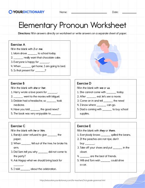 Grade 4 Pronouns Worksheets K5 Learning Pronoun Worksheet For 4th Grade - Pronoun Worksheet For 4th Grade