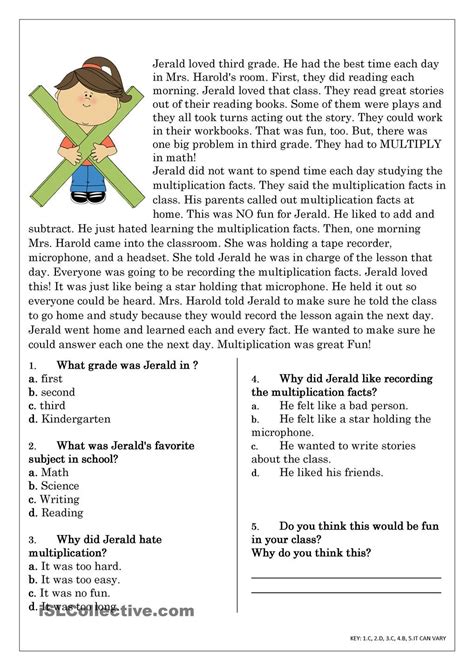 Grade 4 Reading Comprehension Free English Worksheets Picture Comprehension For Grade 4 - Picture Comprehension For Grade 4