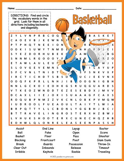 Grade 5 Basketball Crossword Puzzle Worksheets 2024 Basketball Worksheet 5th Grade Coloring - Basketball Worksheet 5th Grade Coloring