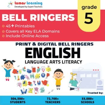 Grade 5 Ela Bell Ringers 45 Printable Bell 5th Grade Math Bell Ringers - 5th Grade Math Bell Ringers