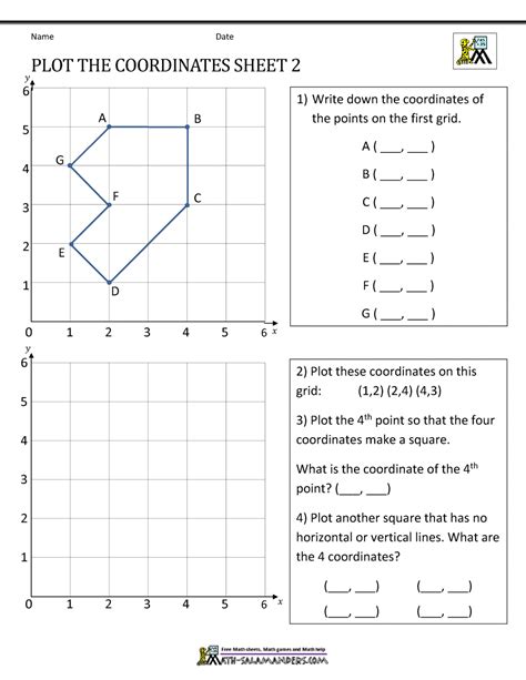 Grade 5 Geometry Worksheets Plotting Points On A Xy Coordinates Worksheet - Xy Coordinates Worksheet