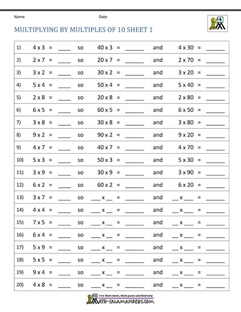 Grade 5 Worksheets Multiplying By 10 100 Or Multiplication Worksheets Grade 5 - Multiplication Worksheets Grade 5