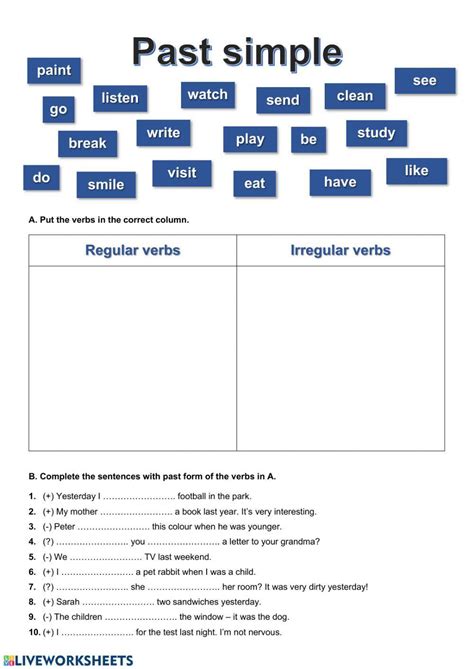 Grade 6 Grammar Verbs Live Worksheets Verb Worksheets 6th Grade - Verb Worksheets 6th Grade