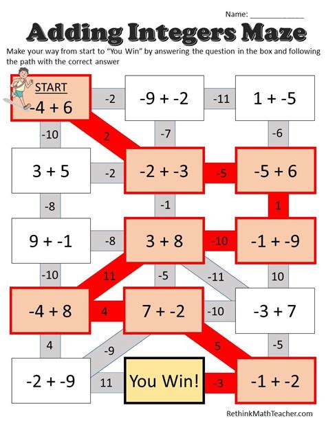 Grade 6 Integers Games Ezschool 6th Grade Math Integers - 6th Grade Math Integers