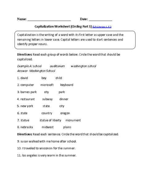 Grade 6 Language Arts Worksheets   Common Core Worksheets 6th Grade Language Arts Ccss - Grade 6 Language Arts Worksheets