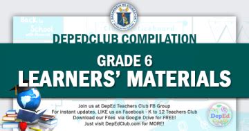 Grade 6 Learners Materials 1st Quarter Deped Lrmds Lrmds Grade 6 - Lrmds Grade 6