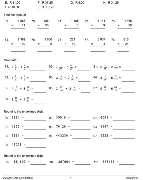 Grade 6 Mathematics Worksheet Live Worksheets 43 94 Math Worksheet Grade 6 - 43.94 Math Worksheet Grade 6